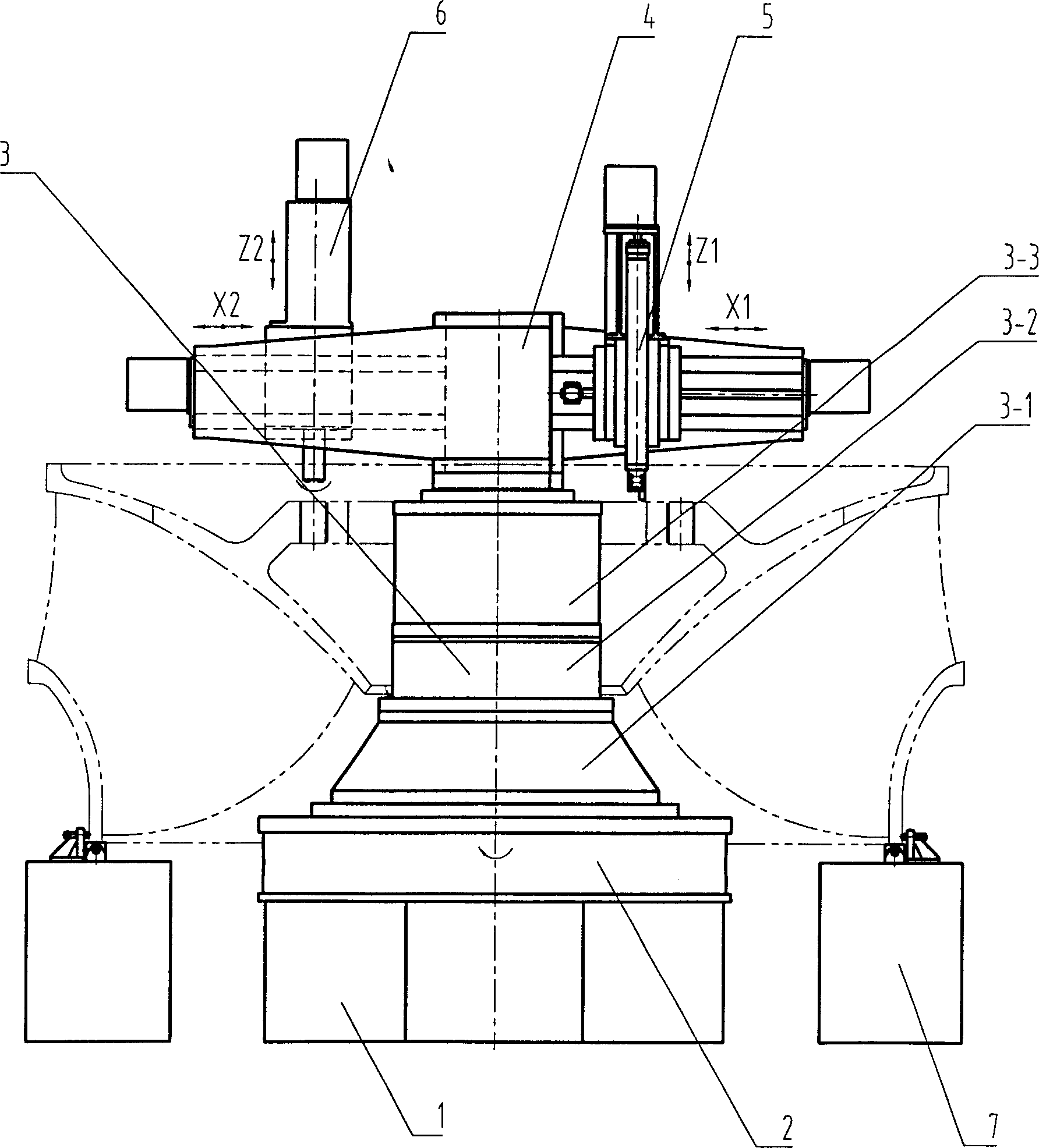 Specific machine for machining runner in hydropower station building site