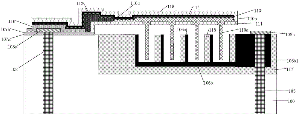 Infrared detection picture element structure, manufacturing method therefor and hybrid imaging device