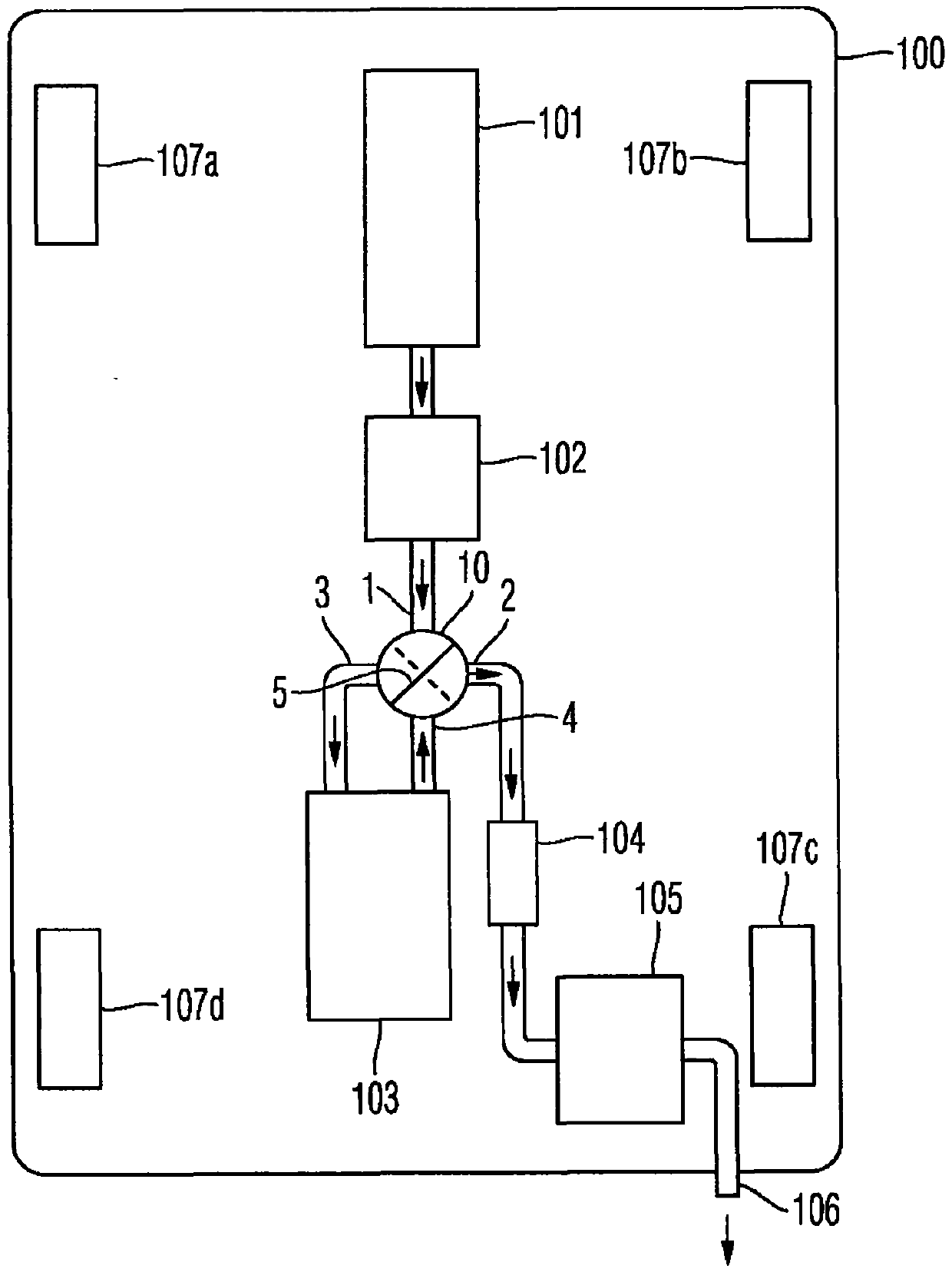 Four-way exhaust gas valve