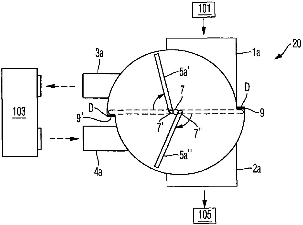 Four-way exhaust gas valve