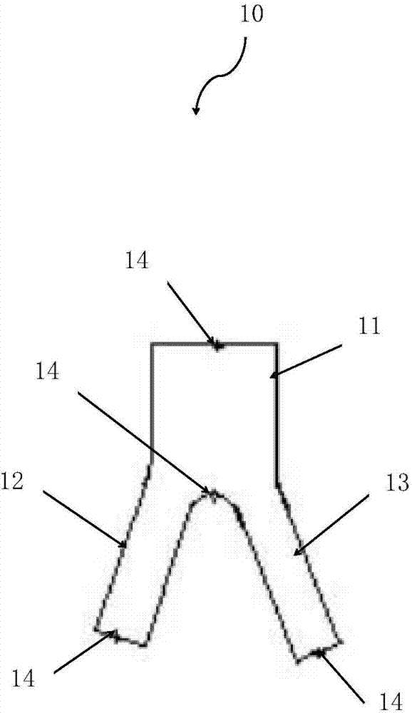 Integrated stent for aortoiliac artery