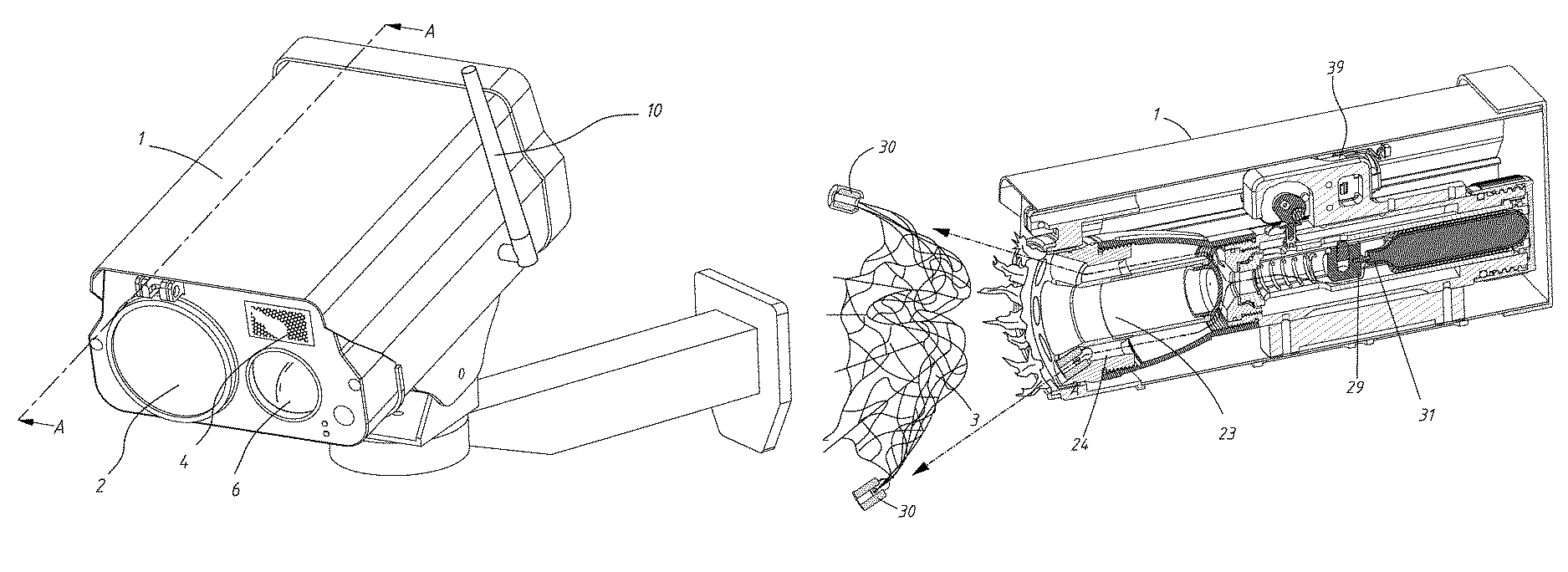 Concealed net throwing device