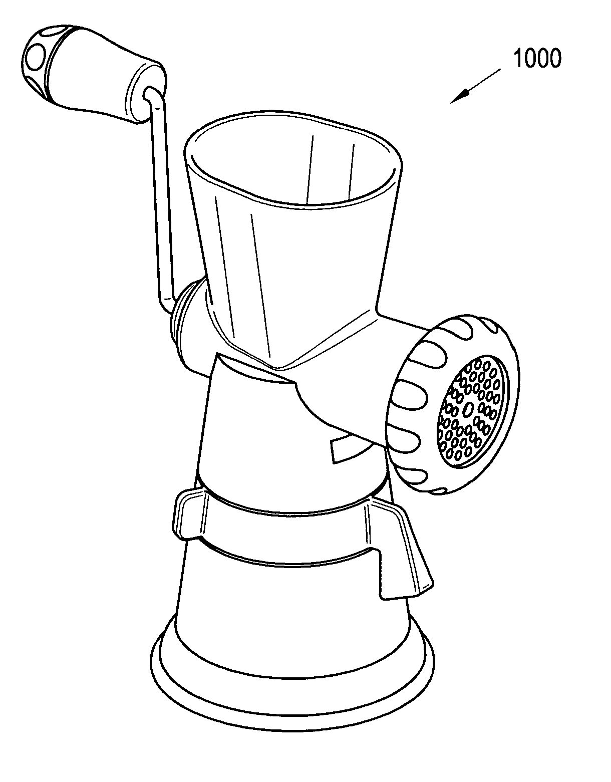 Meat grinder with suction base