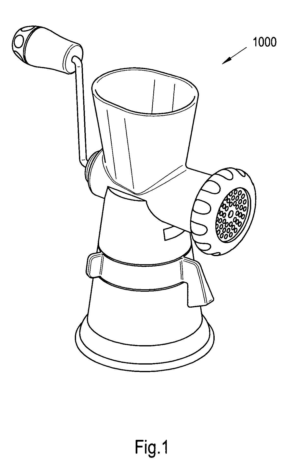 Meat grinder with suction base