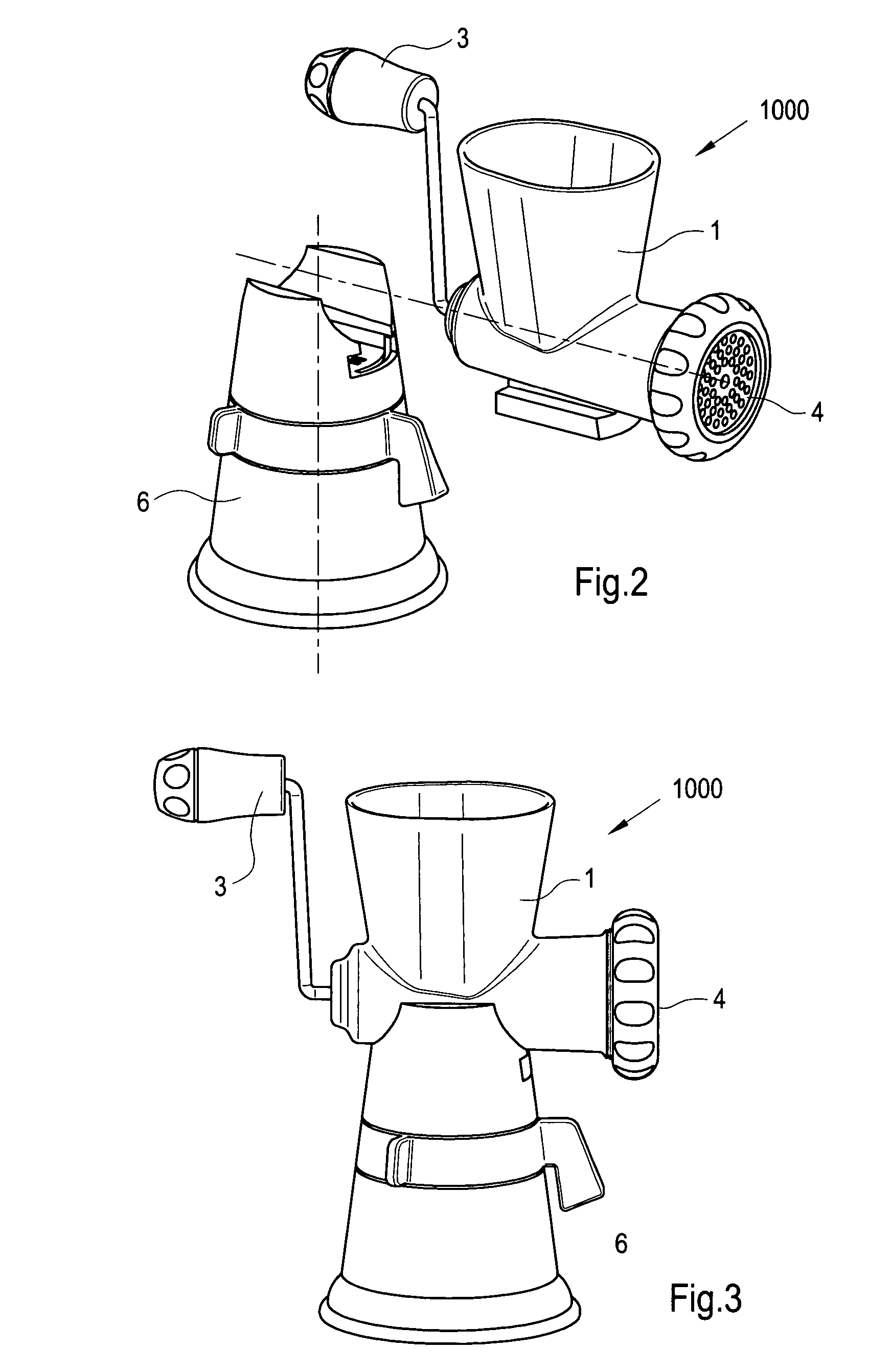 Meat grinder with suction base