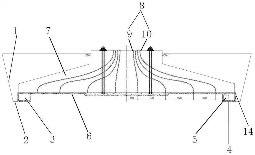 Method for preventing differential settlement in settlement area and fan foundation structure thereof