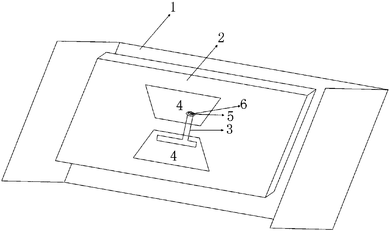 Dual-frequency broadband butterfly planar antenna