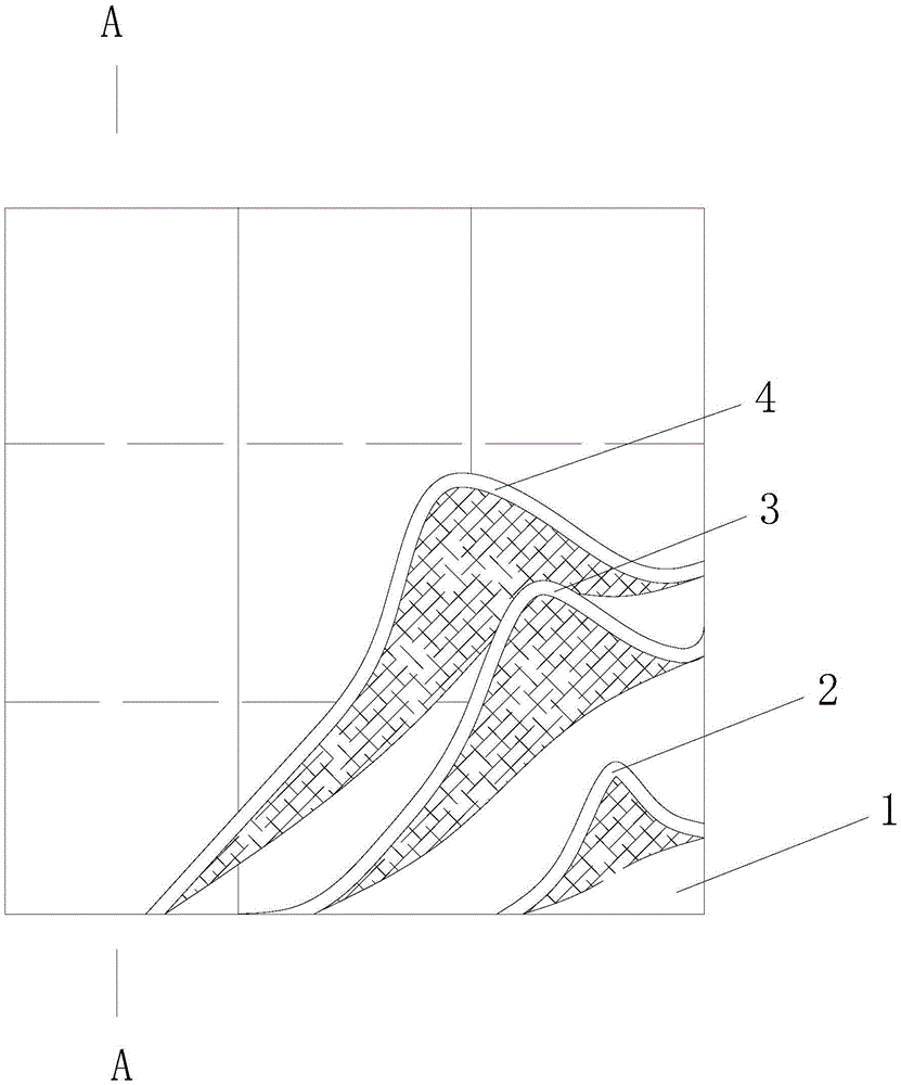 Wall surface three-layer composite decoration structure