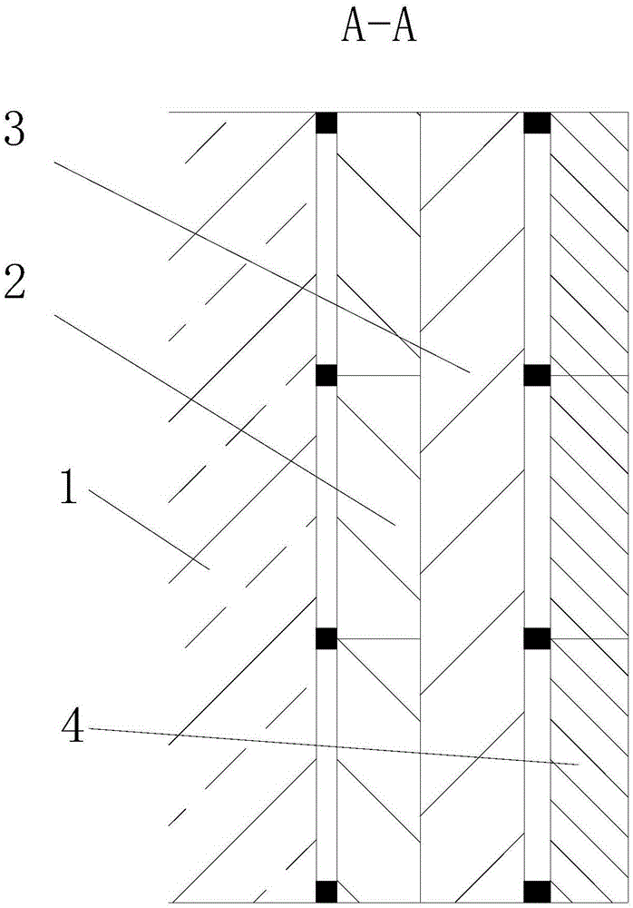 Wall surface three-layer composite decoration structure