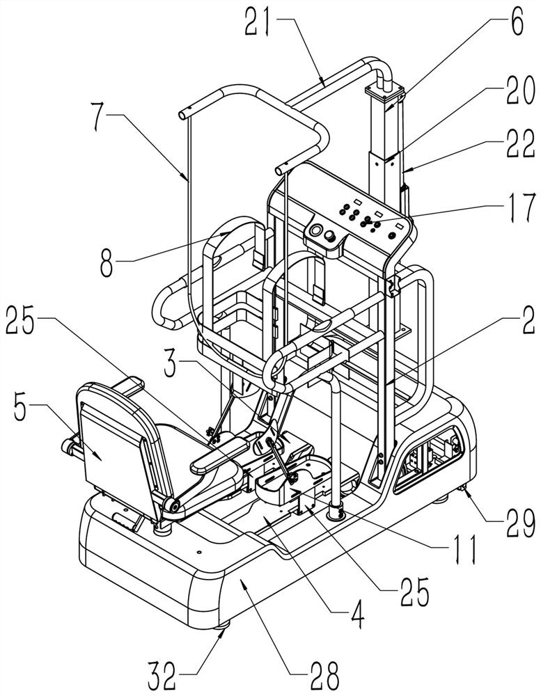 Gait walking aid training mechanism with weight reduction mechanism