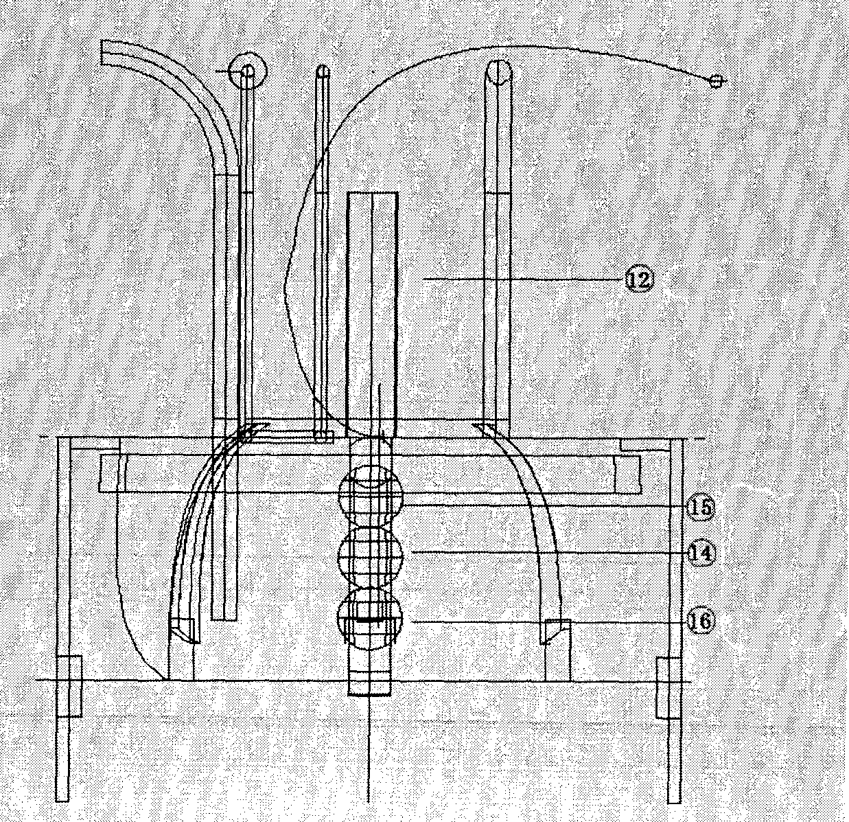 Qi-blood body fluid network dynamic identification device and method for biological information of salivary secretion, sweating and urine excretion