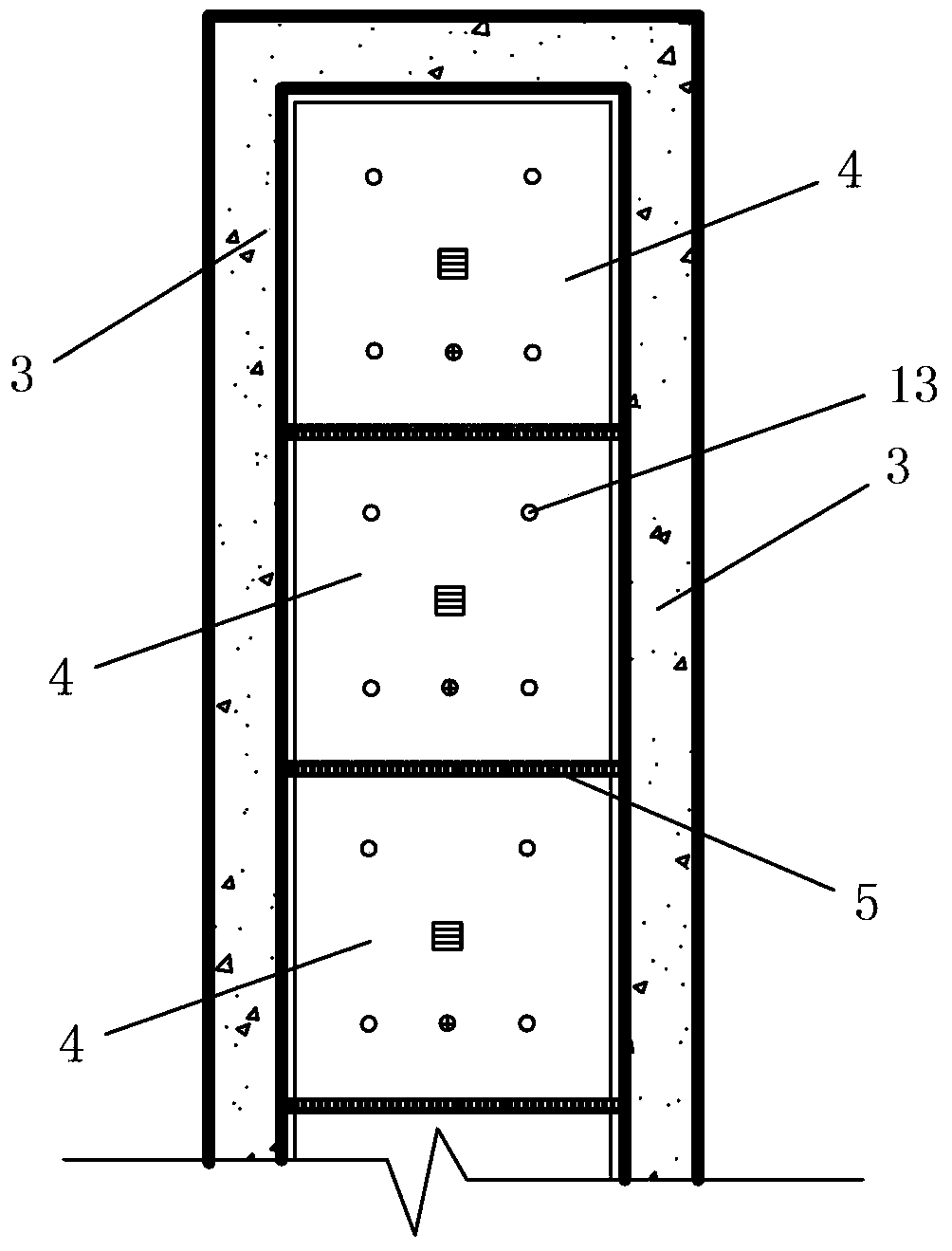 Construction method of architectural structure gypsum board with paper surface hung ceiling