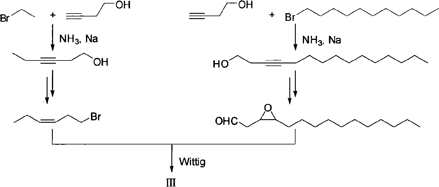 Fall webworm sex pheromone synthesizing method