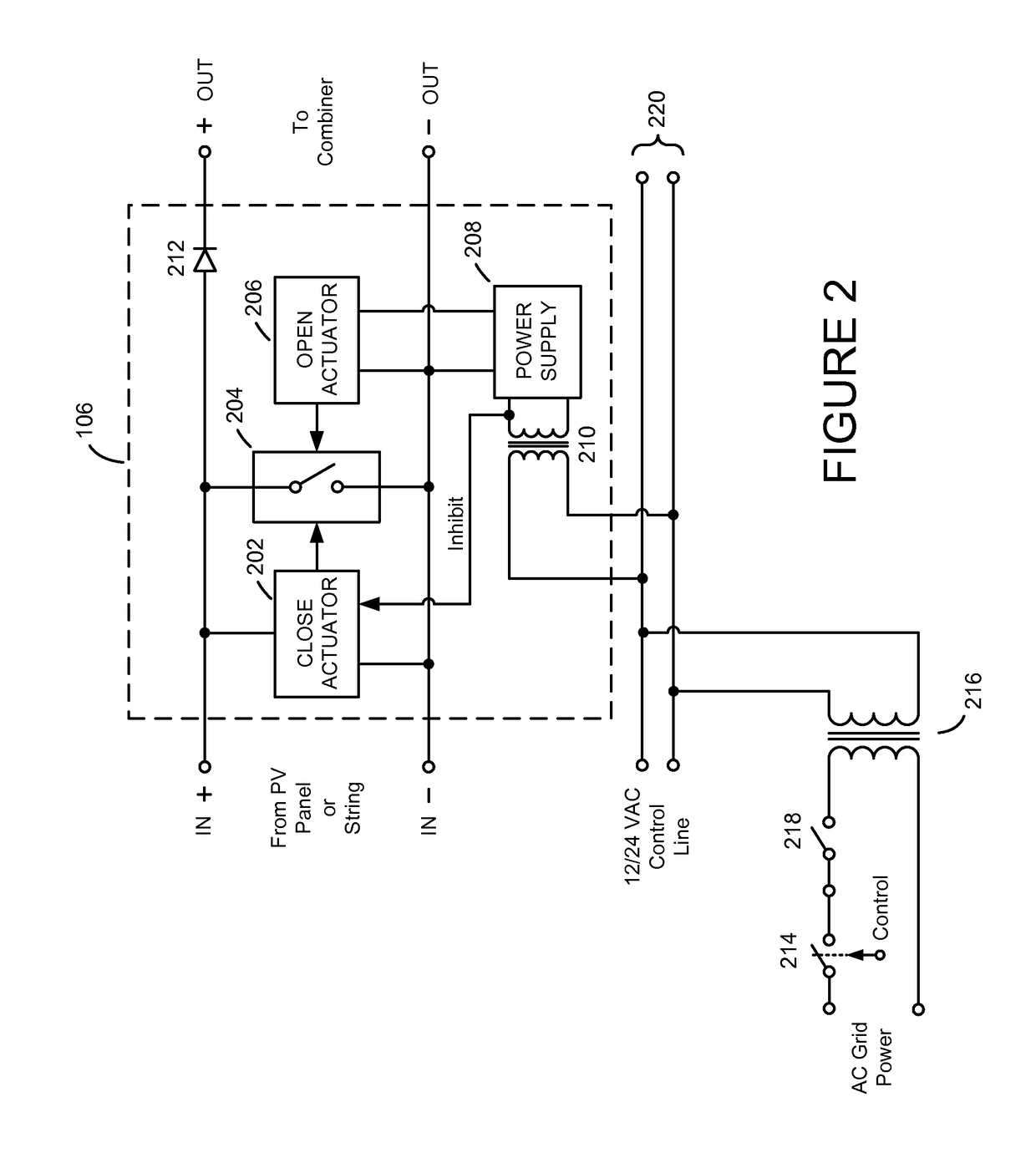 Safety shutdown system for photovoltaic power generators