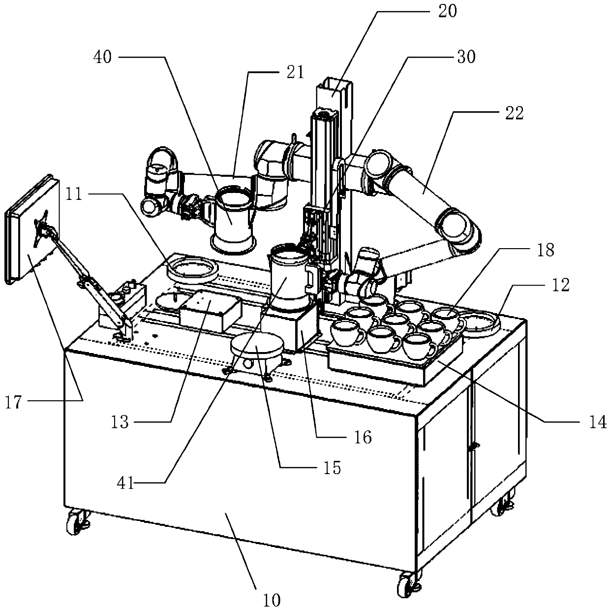 Intelligent robot for making Hong Kong style milk tea