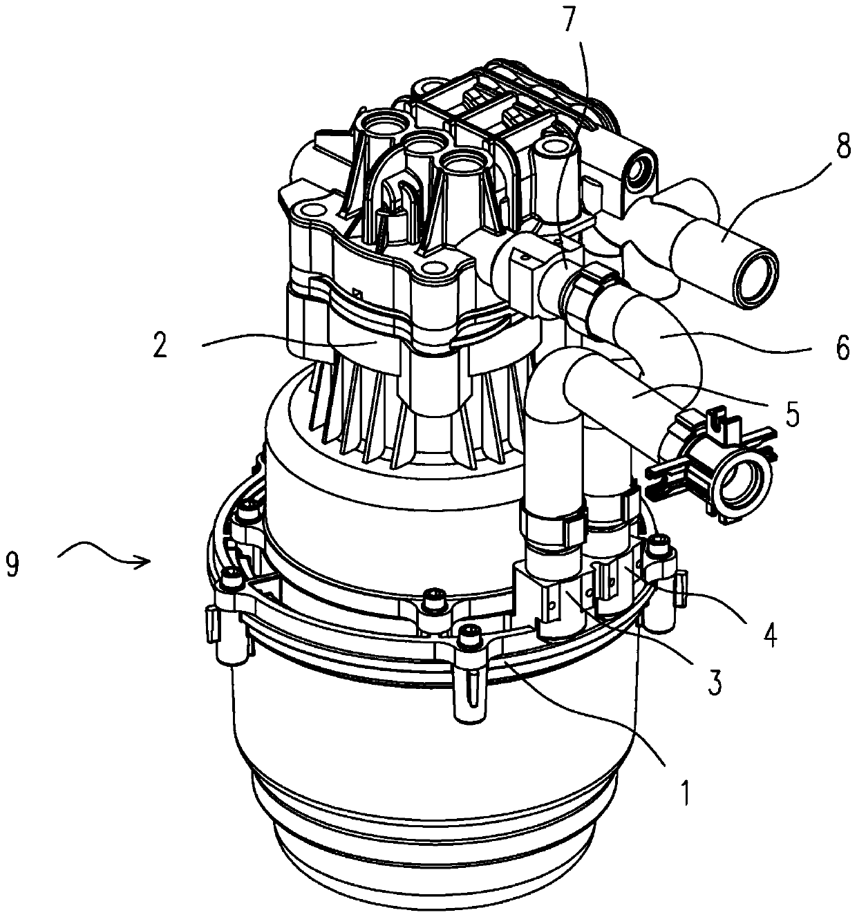 A low-temperature antifreeze water-cooled motor pump unit and a high-pressure cleaner