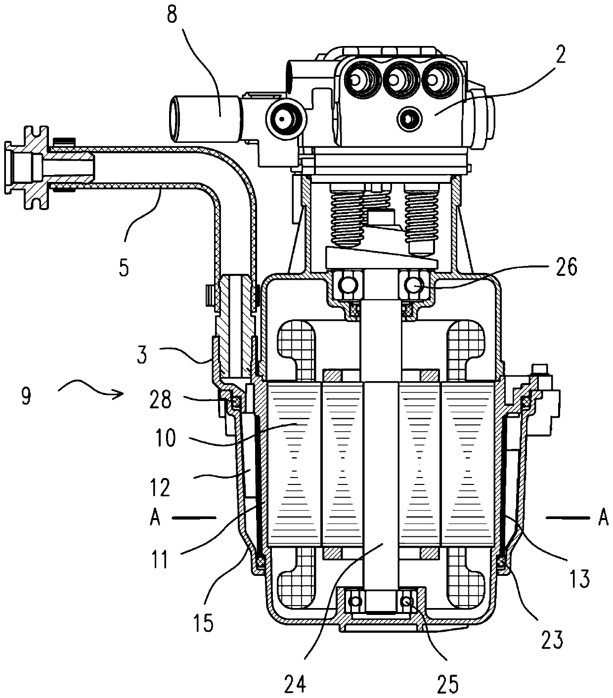 A low-temperature antifreeze water-cooled motor pump unit and a high-pressure cleaner