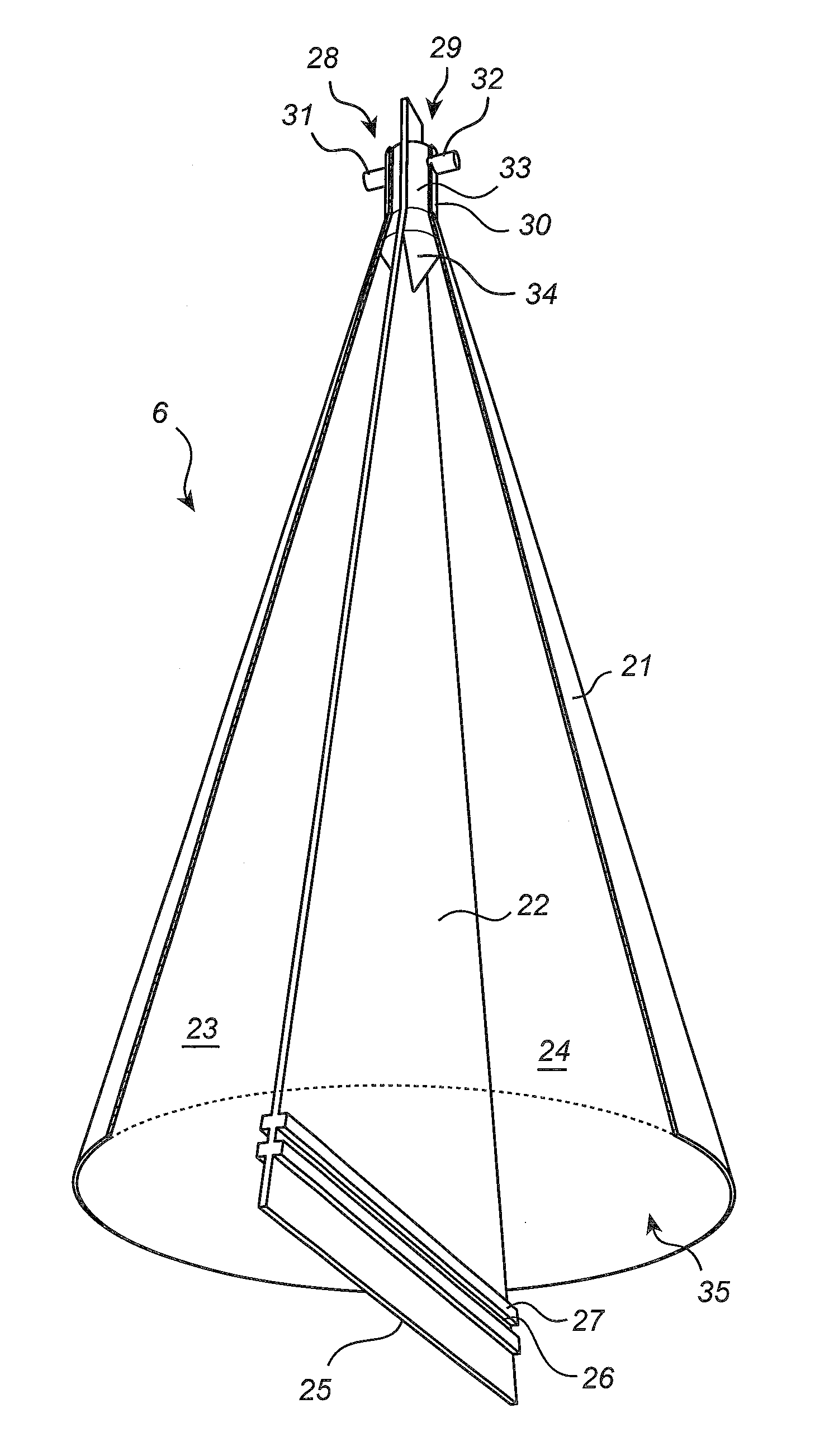 Two-channel directional antenna and a radar level gauge with such an antenna