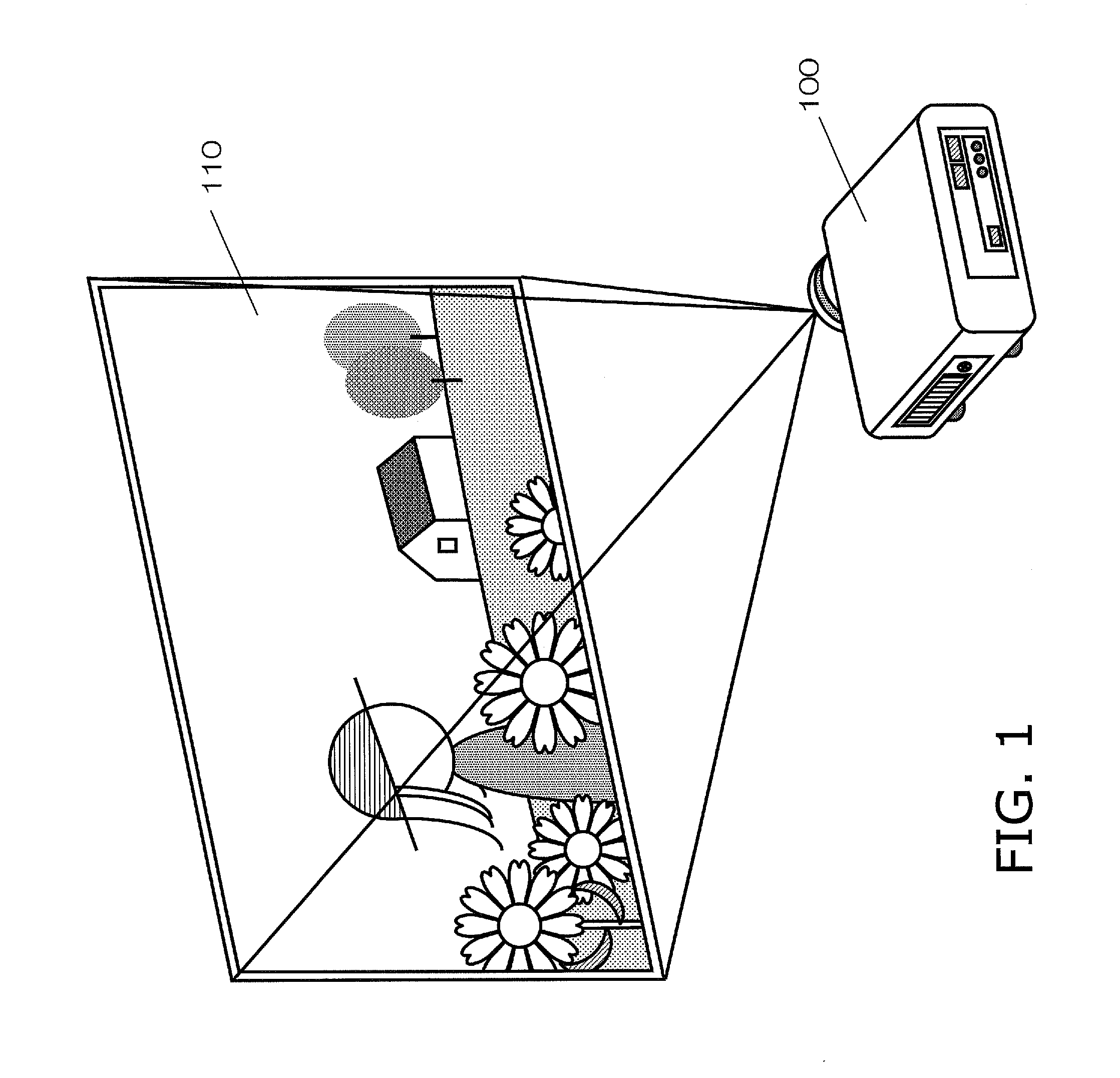 Projection-type image display device, image projection control device, and image projection control method