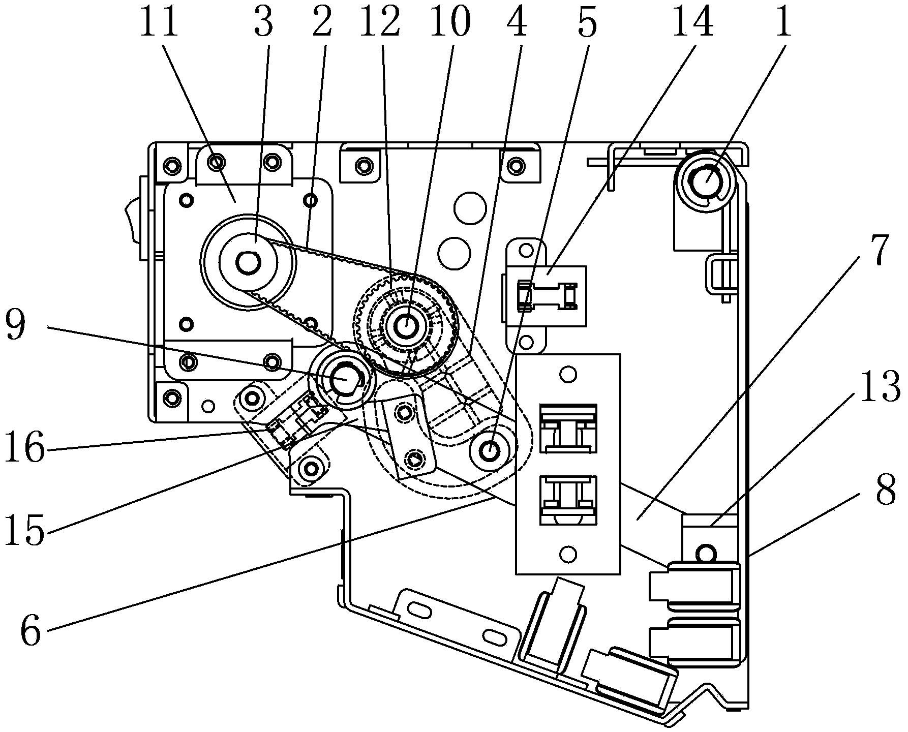 Connecting link-cam dual self-locking mechanism