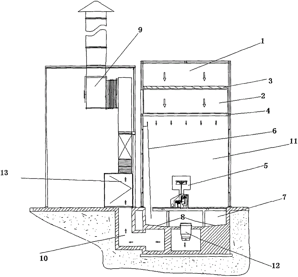 A water curtain water cyclone spray booth