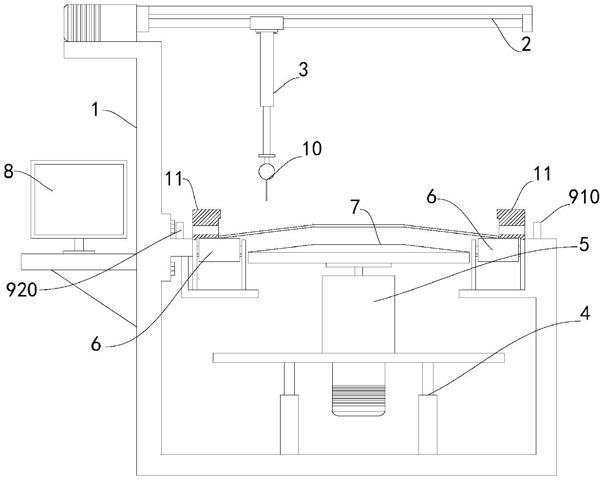 Diaphragm spring quality detecting device