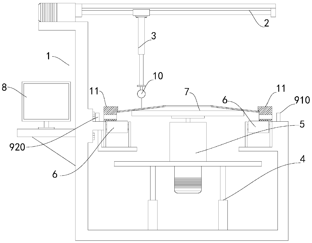 Diaphragm spring quality detecting device