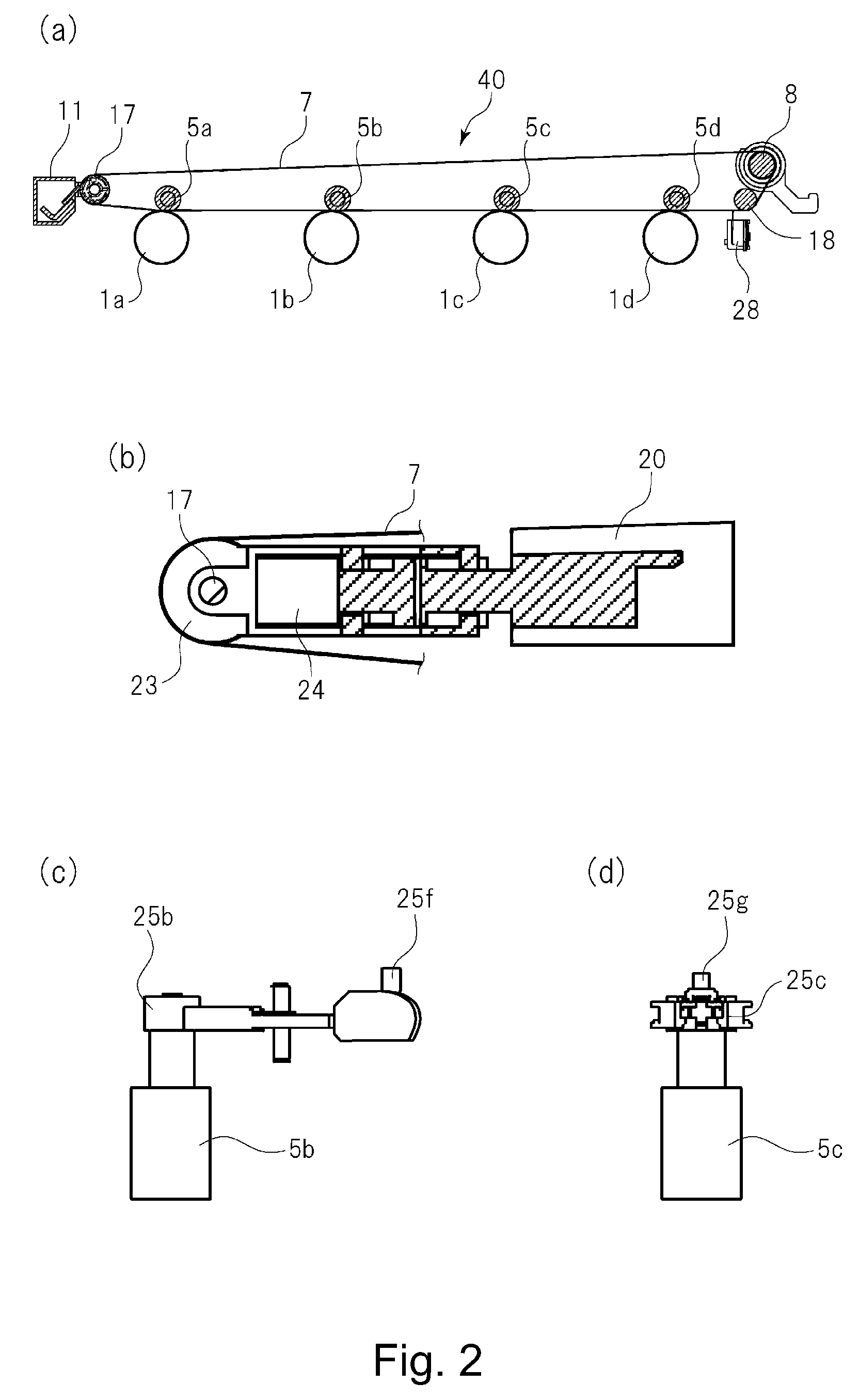 Image forming apparatus with adjusting belt unit