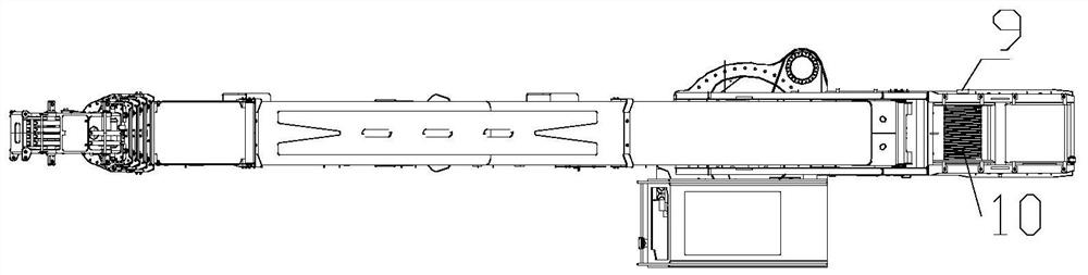 Crane jib lighting system and control method thereof