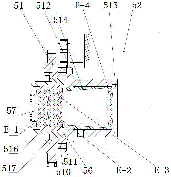 Zooming short-range projection lens and zooming method thereof