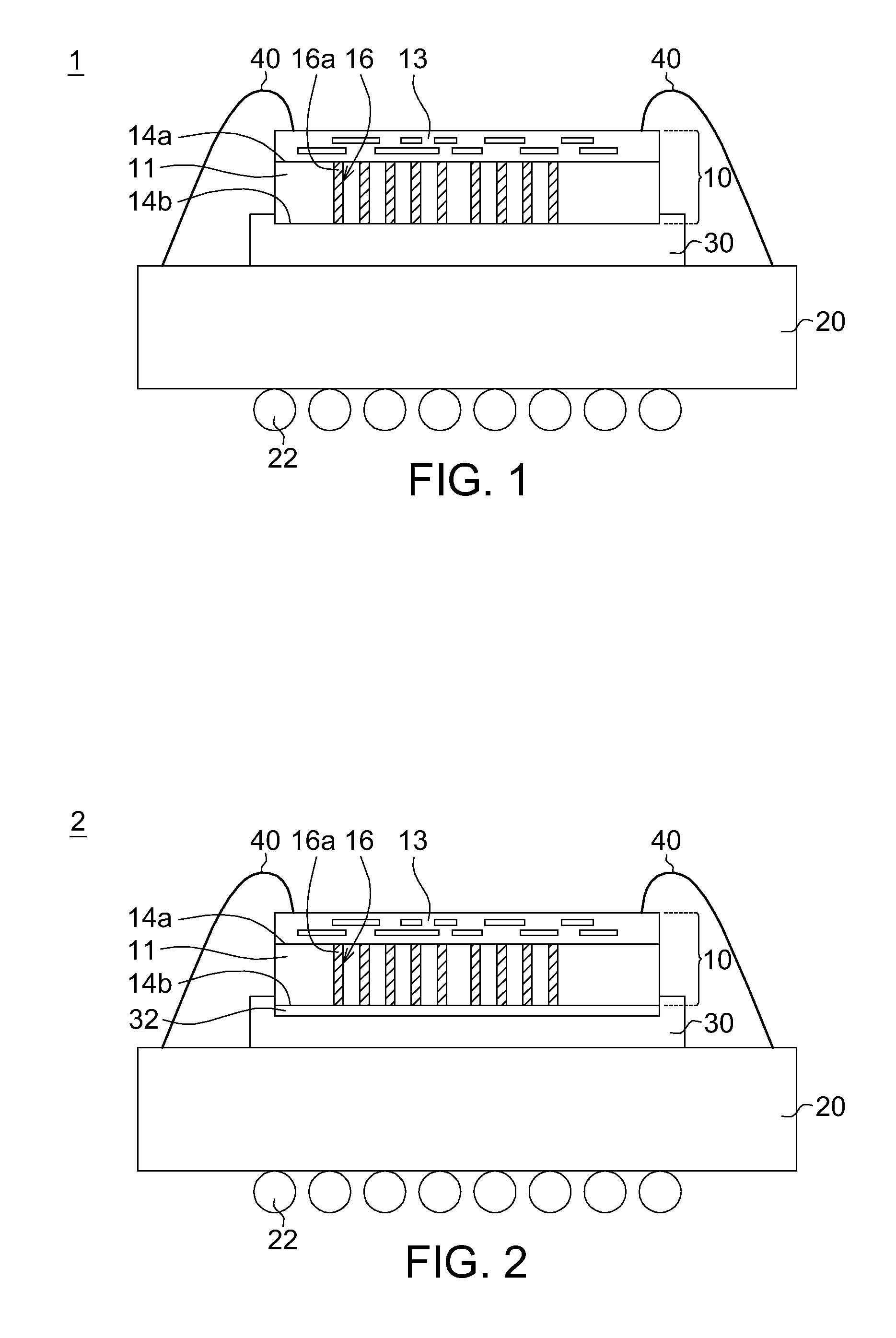 Package structure having silicon through vias connected to ground potential