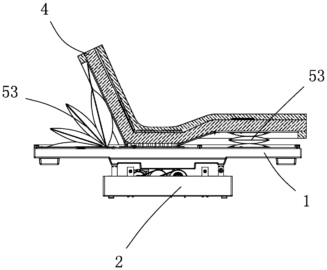 Swing sleep promoting and massaging bed