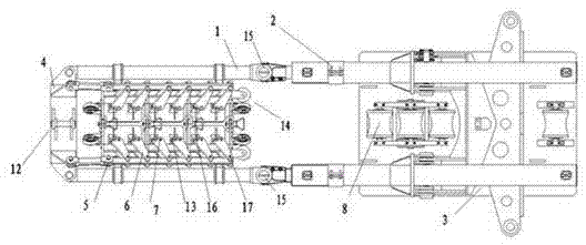 Pipeline pushing machine