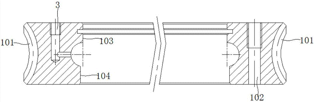 A kind of worm wheel type slewing bearing with internal and external teeth rotating in opposite directions