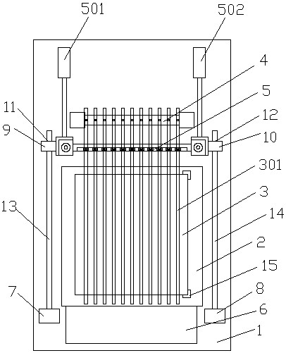 A floating double-knife scraping type Eucommia skin scraping device