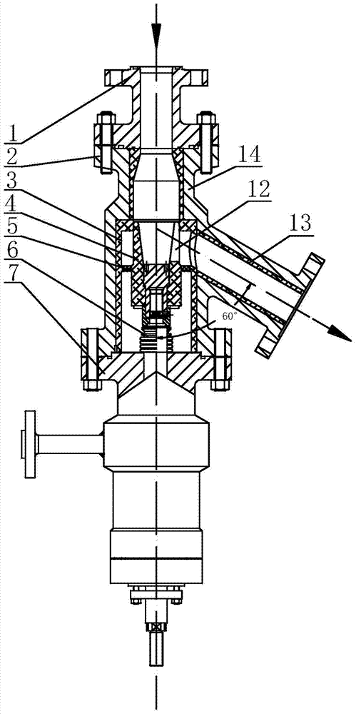 A pulverized coal flow regulating valve