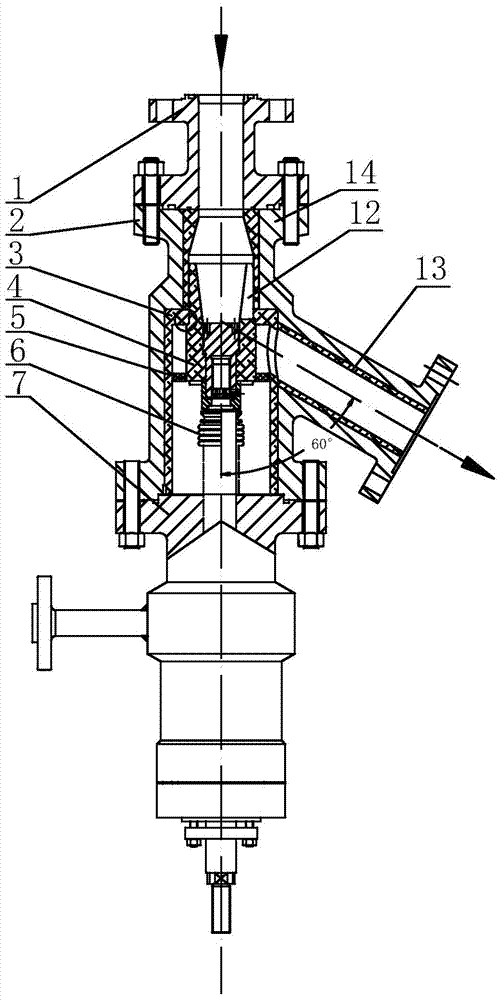 A pulverized coal flow regulating valve