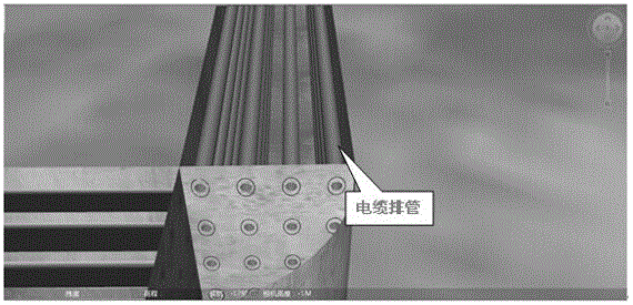 Method for automatically modeling and rendering a mass of 3D cable and channel model