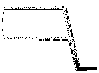 Integral bursting type composite material launching box cover and manufacturing method thereof