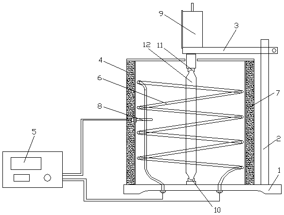 A device for measuring expansion rate of oil well cement test block