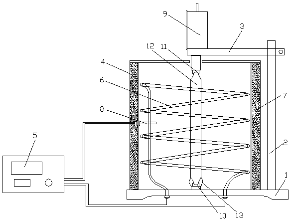 A device for measuring expansion rate of oil well cement test block