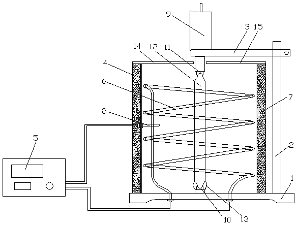 A device for measuring expansion rate of oil well cement test block