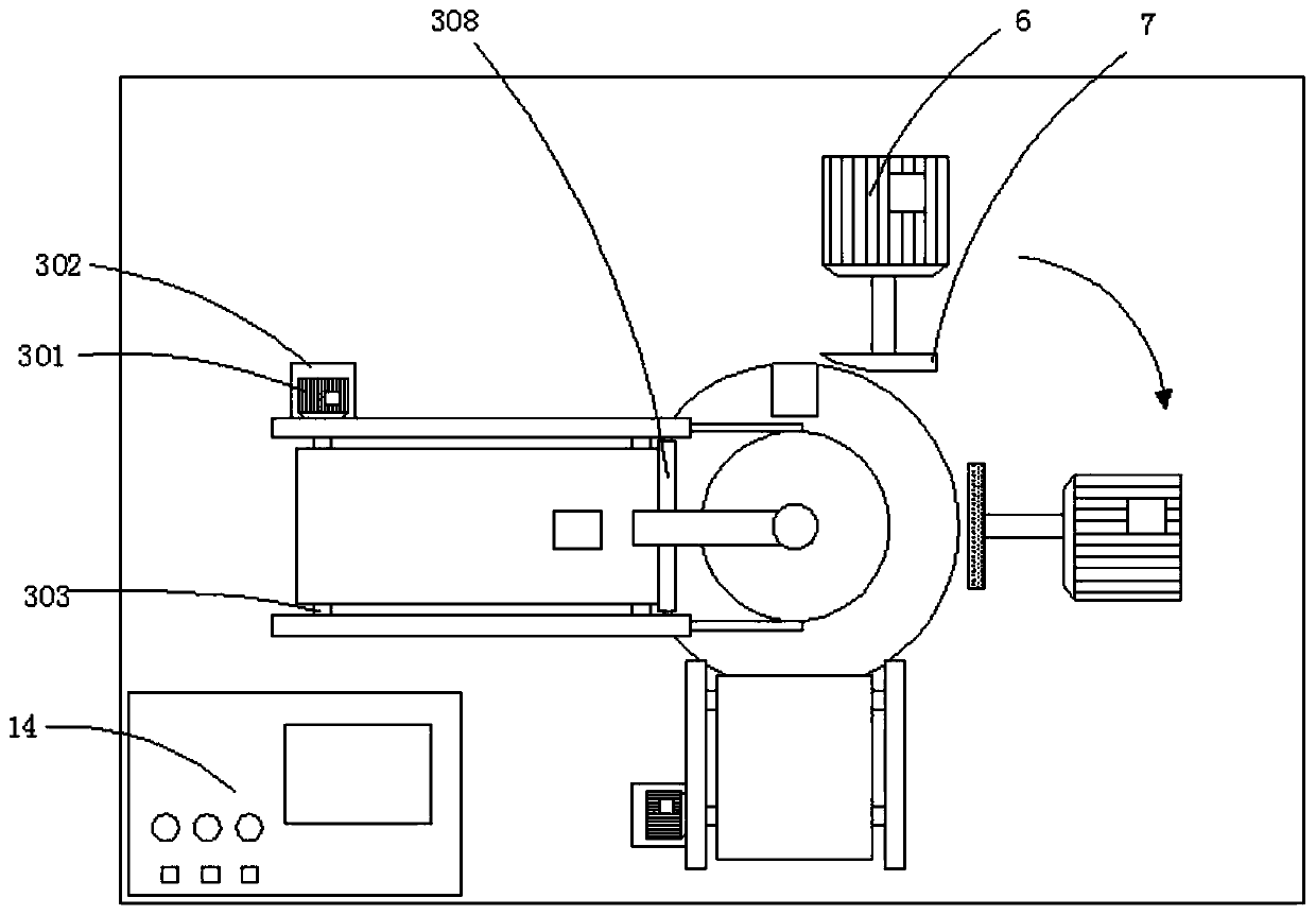 Efficient plate arc edge cutting and grinding device