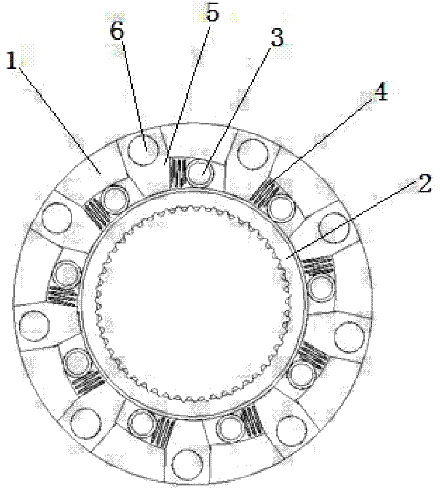 External star wheel type one-way clutch