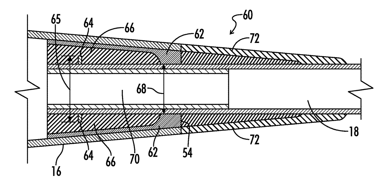 Bat with performance governing barrel and vibration dampening connection