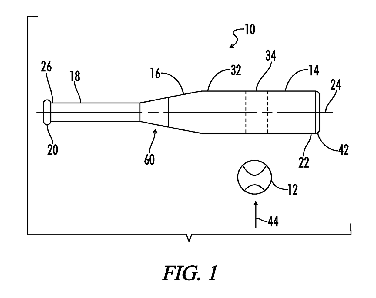 Bat with performance governing barrel and vibration dampening connection