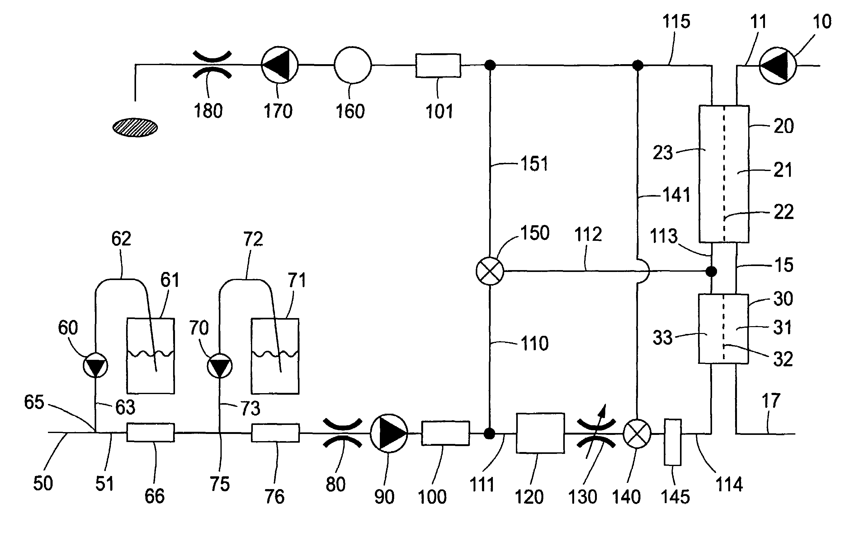 Method and device for the removal of partially protein bound substances