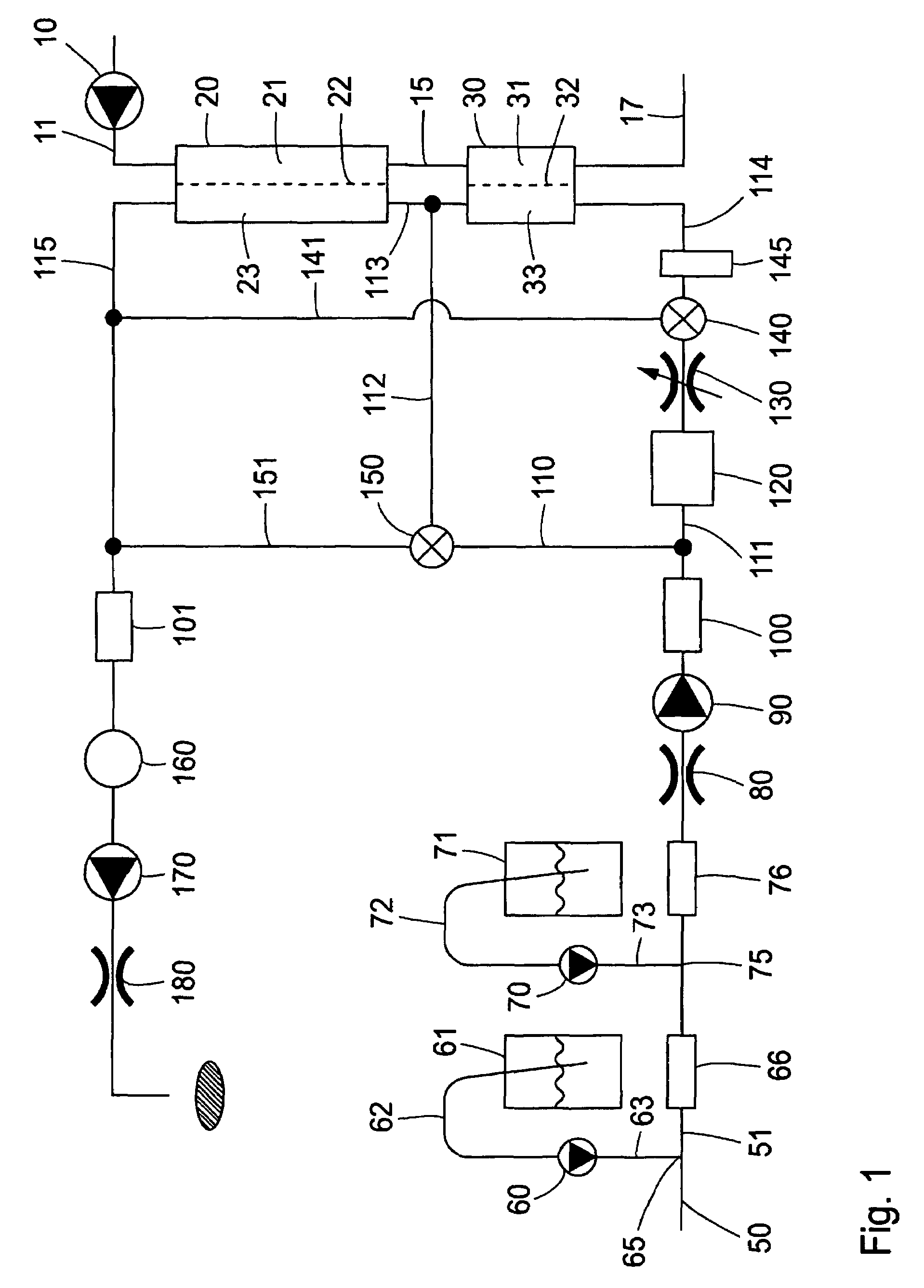 Method and device for the removal of partially protein bound substances