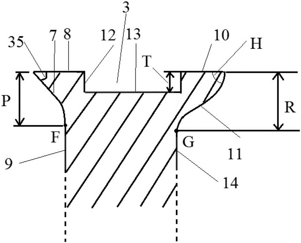 Turbine blade of blade top rib wing structure