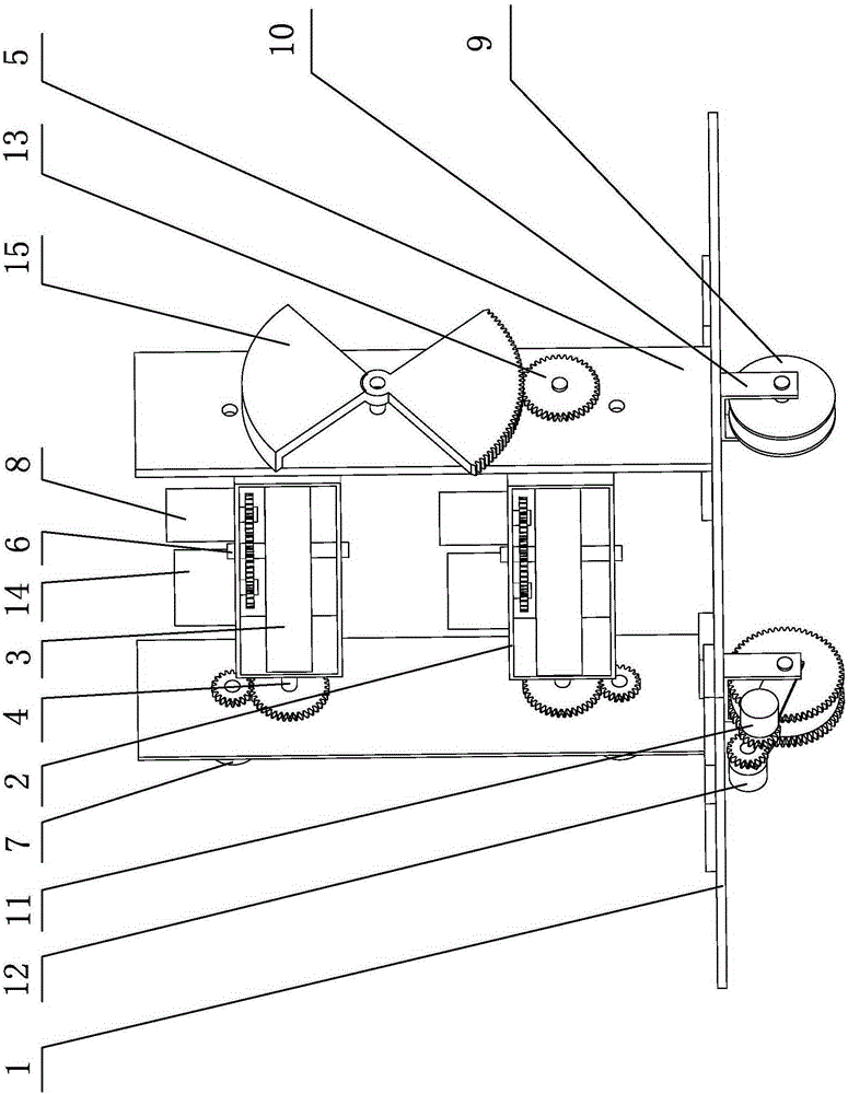 Double-flywheel steel-wire-walking robot structure